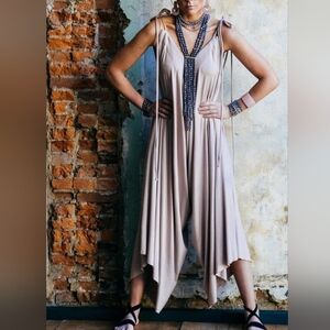 Selga Black charcoal  One Size Jumpsuit romper adjustable straps wide leg boho